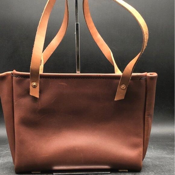 GOERTZEN Adventure Brown Leather Zip Top Tote Bag - Picture 5 of 7